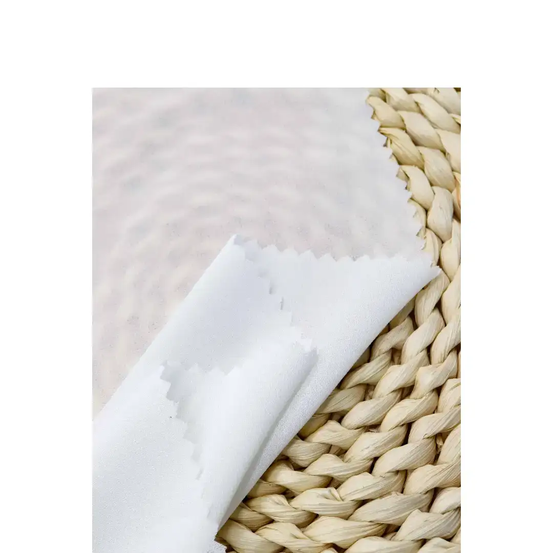 China Fabric for Shirt,Blouse,Skirt Chiffon Synthetic Woven Fabric Polyester white color buy from China wholesaler bulk order at wholesale price free worldwide shipping Alibaba