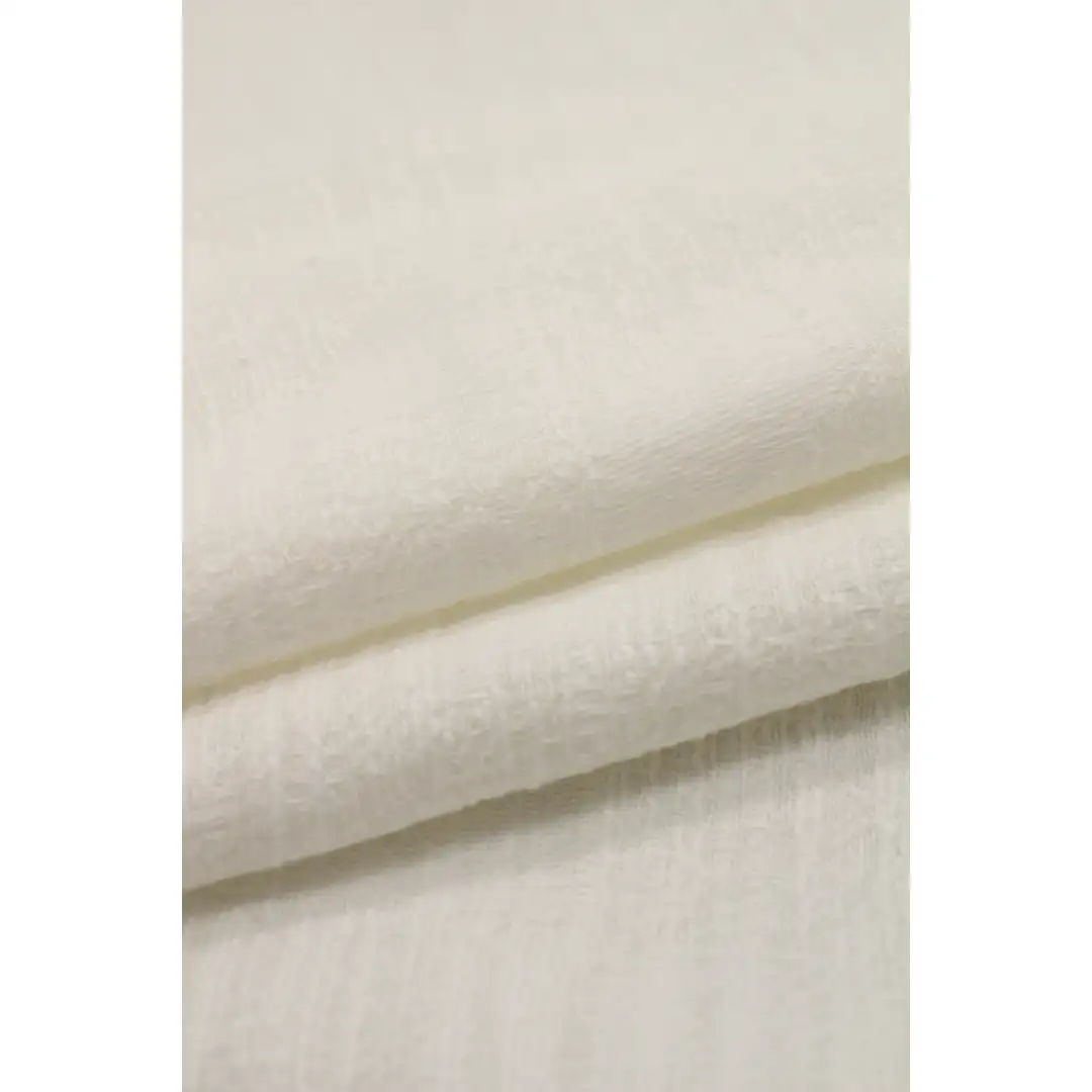 China Fabric for Blouse,Crop Top Cotton/Rayon Jacquard Woven Blended Fabric Cotton Rayon Linen white color buy from China wholesaler bulk order at wholesale price free worldwide shipping Alibaba