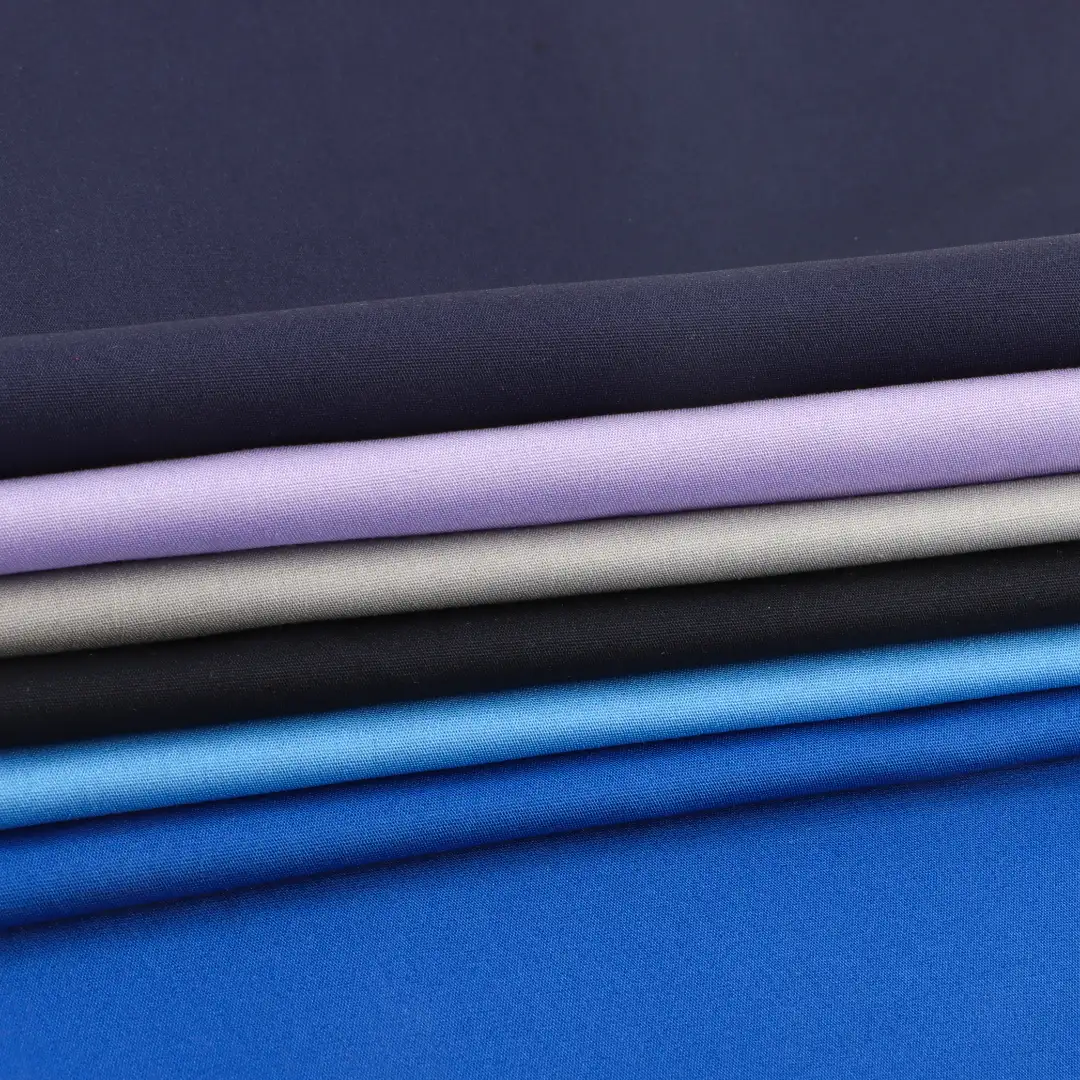 China Fabric for Shirt,Pants Poplin Natural Woven Fabric Cotton Purple Blue Cerulean Black Navy Grey color buy from China wholesaler bulk order at wholesale price free worldwide shipping Alibaba