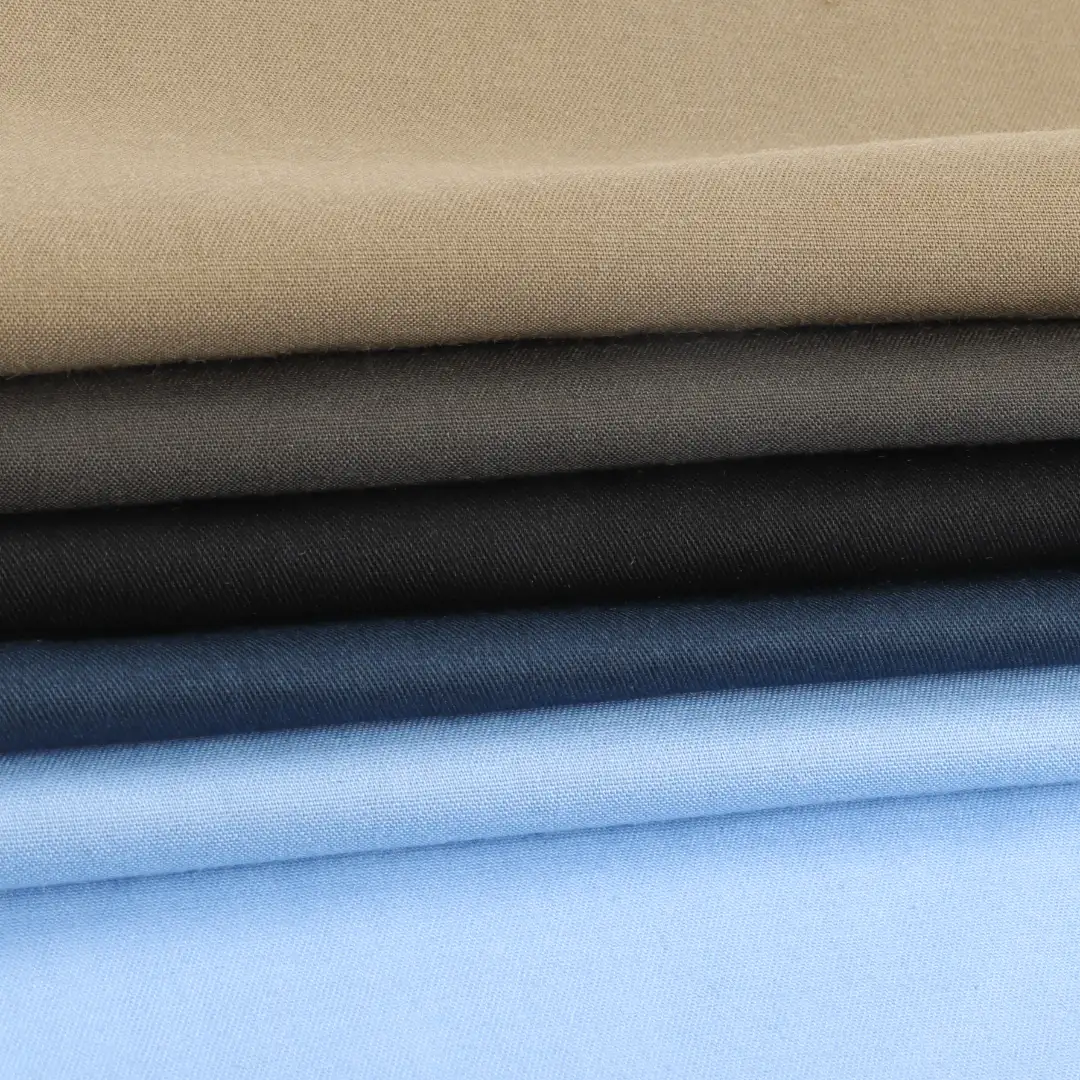 China Fabric for Pants,Skirt Twill Woven Blended Fabric Polyester Cotton Khaki Grey Navy Blue Black color buy from China wholesaler bulk order at wholesale price free worldwide shipping Alibaba