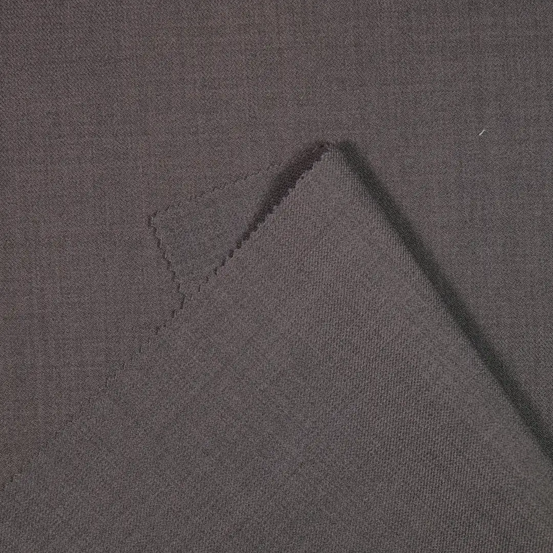 China Fabric for Pants,Blazer,Suit Cotton Plain Natural Woven Fabric Polyester Spandex dark browm color buy from China wholesaler bulk order at wholesale price free worldwide shipping Alibaba