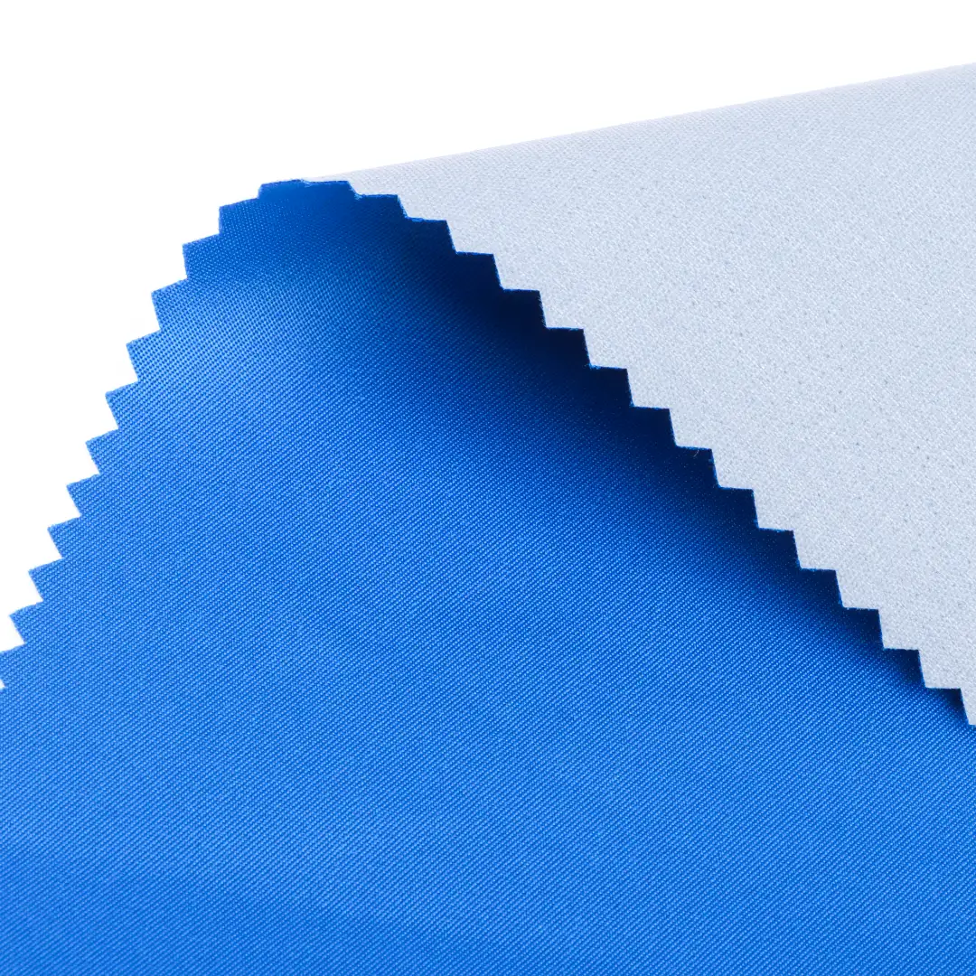 China Fabric for Pants,Jackets,Uniform,Waist coat Polyester Peach Skin Microfiber Fabric Synthetic Woven Fabric Polyester Conductive fiber BLUE color buy from China wholesaler bulk order at wholesale price free worldwide shipping Alibaba