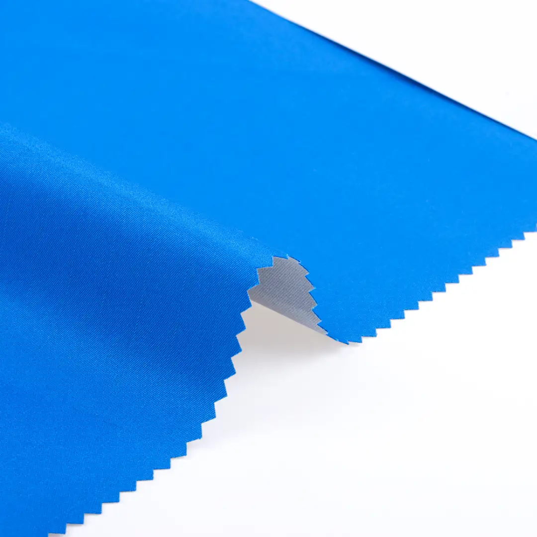 China Fabric for Pants,Jackets,Uniform,Waist coat Polyester Peach Skin Microfiber Fabric Synthetic Woven Fabric Polyester Conductive fiber BLUE color buy from China wholesaler bulk order at wholesale price free worldwide shipping Alibaba
