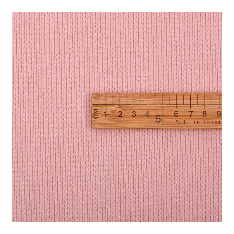 China Fabric for Pants,Polo Shirt,Tank Top,Blouse,Crew Neck Pullover  knitted Corduroy Knit Fabric Polyester pink color buy from China wholesaler bulk order at wholesale price free worldwide shipping Alibaba