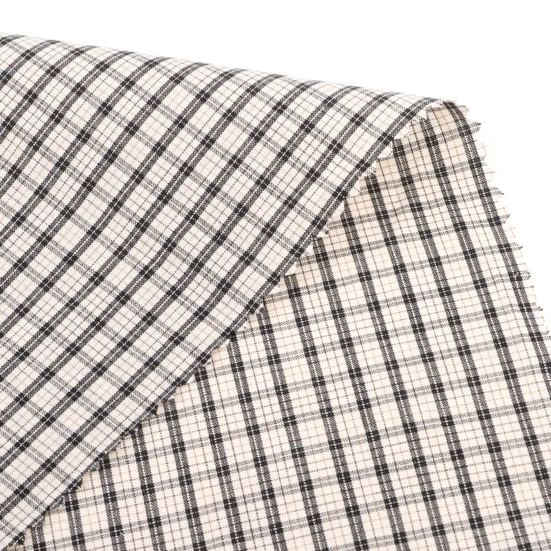 China Fabric for Shirt,Skirt,Shorts Yarn Dyed Check Woven Blended Fabric Cotton Tencel Check color buy from China wholesaler bulk order at wholesale price free worldwide shipping Alibaba