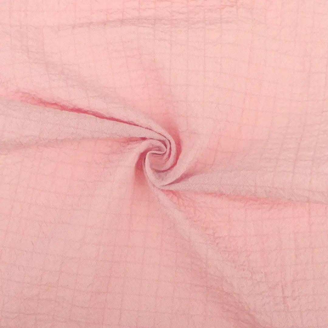 China Fabric for Shirt,Blouse,Skirt,Kids T-Shirt and Shorts Set Crepe Woven Blended Fabric Cotton Spandex PINK color buy from China wholesaler bulk order at wholesale price free worldwide shipping Alibaba