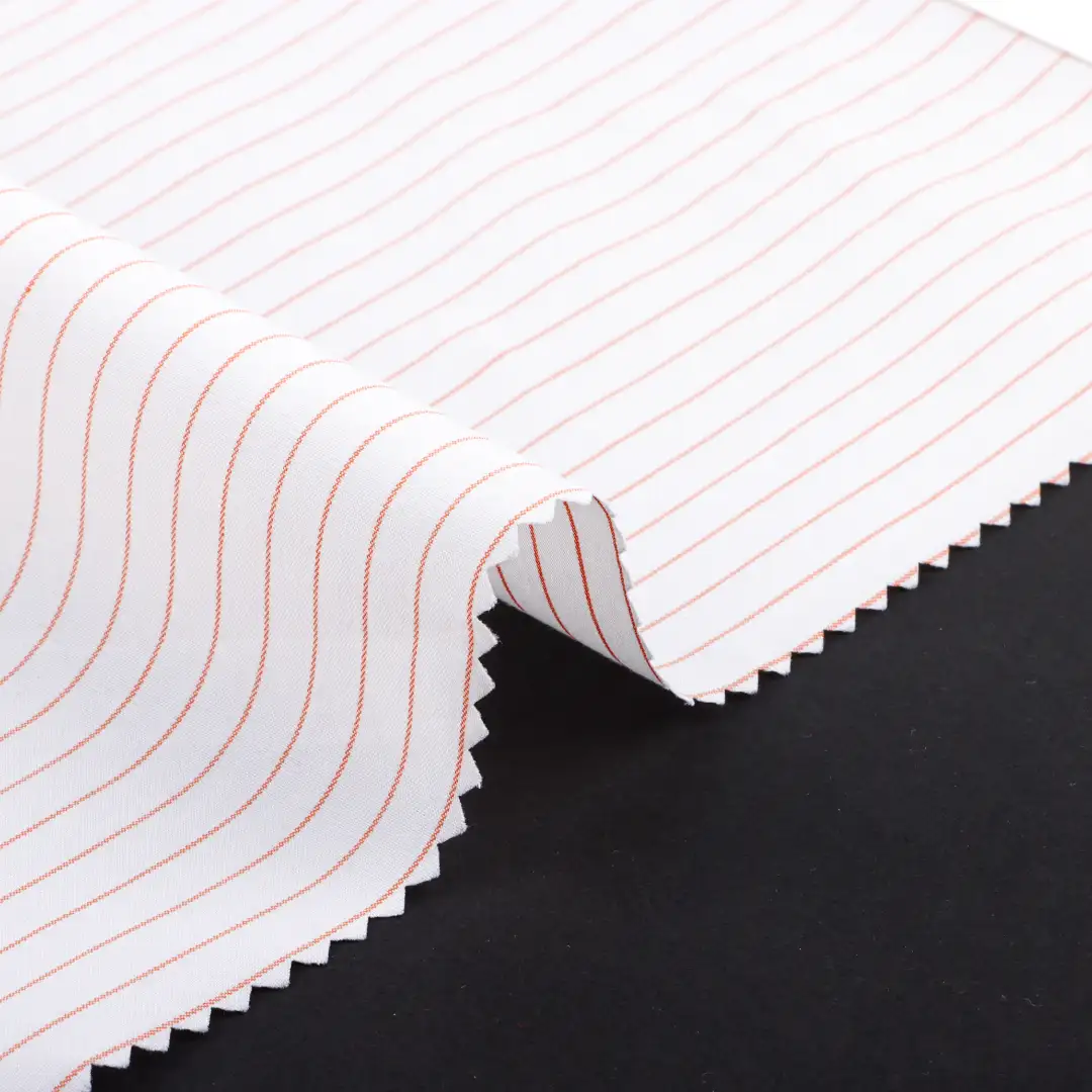 China Fabric for Shirt,Blouse,Skirt,Shorts TC Poplin Woven Blended Fabric Cotton Polyester Stripe color buy from China wholesaler bulk order at wholesale price free worldwide shipping Alibaba