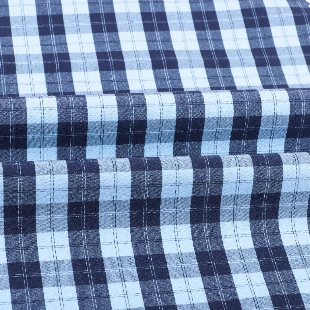 China Fabric for Shirt,Blouse,Skirt,Shorts,Kids Short Sleeve Peter Pan Collar Pleated Dress Yarn Dyed Check Natural Woven Fabric Cotton Check color buy from China wholesaler bulk order at wholesale price free worldwide shipping Alibaba