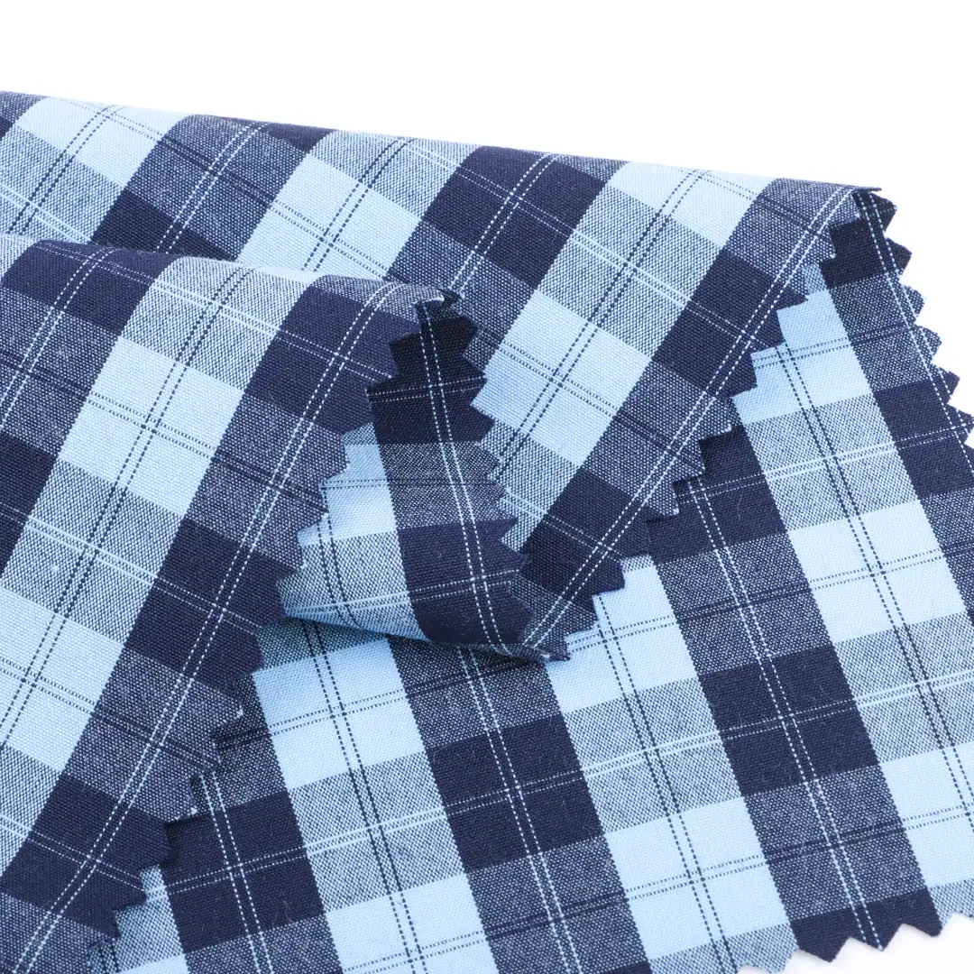 China Fabric for Shirt,Blouse,Skirt,Shorts,Kids Short Sleeve Peter Pan Collar Pleated Dress Yarn Dyed Check Natural Woven Fabric Cotton Check color buy from China wholesaler bulk order at wholesale price free worldwide shipping Alibaba