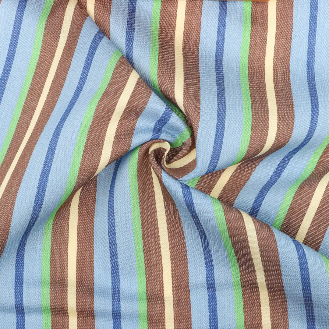 China Fabric for Shirt,Blouse,Skirt,Shorts,Kids Multi-tier Skirt Cotton Stripe Natural Woven Fabric Cotton Stripe color buy from China wholesaler bulk order at wholesale price free worldwide shipping Alibaba
