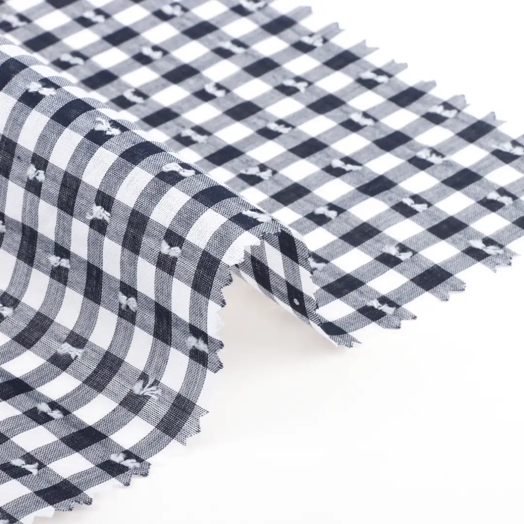 China Fabric for Shirt,Blouse,Skirt,Shorts,Kids Short Sleeve Peter Pan Collar Pleated Dress Cotton Cut Flower Natural Woven Fabric Cotton Check color buy from China wholesaler bulk order at wholesale price free worldwide shipping Alibaba