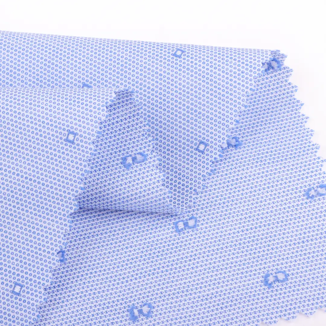 China Fabric for Shirt,Blouse,Skirt,Kids Short Sleeve Peter Pan Collar Pleated Dress Cotton Cut Flower Natural Woven Fabric Cotton BLUE color buy from China wholesaler bulk order at wholesale price free worldwide shipping Alibaba