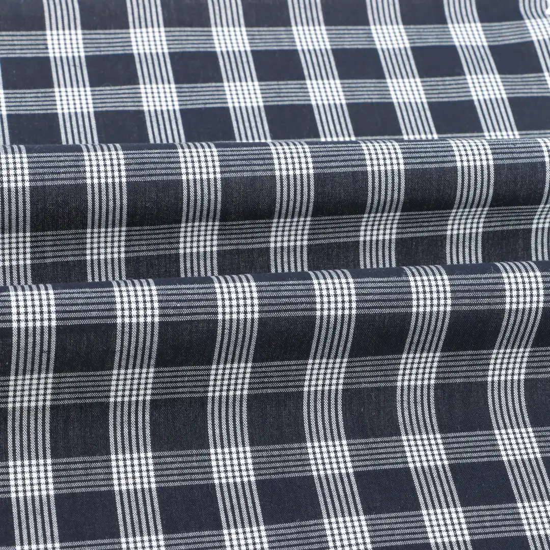 China Fabric for Shirt,Blouse,Skirt,Shorts,Kids Short Sleeve Peter Pan Collar Pleated Dress Yarn Dyed Check Natural Woven Fabric Cotton Check color buy from China wholesaler bulk order at wholesale price free worldwide shipping Alibaba