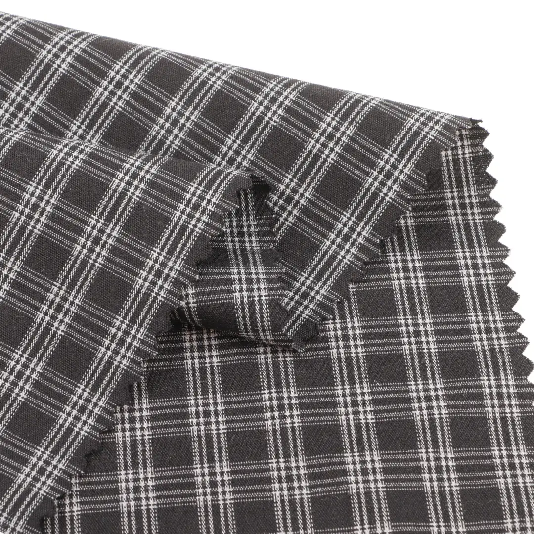 China Fabric for Shirt,Blouse,Skirt,Shorts TC Yarn Dye Woven Blended Fabric Cotton Polyester Spandex Check color buy from China wholesaler bulk order at wholesale price free worldwide shipping Alibaba