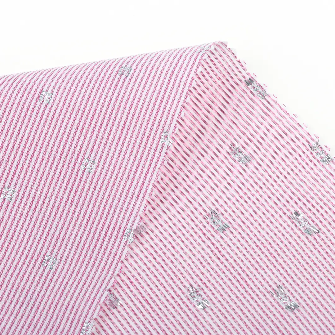 China Fabric for Shirt,Blouse,Skirt,Shorts Yarn Dyed Stripe Natural Woven Fabric Cotton Lurex stripe color buy from China wholesaler bulk order at wholesale price free worldwide shipping Alibaba