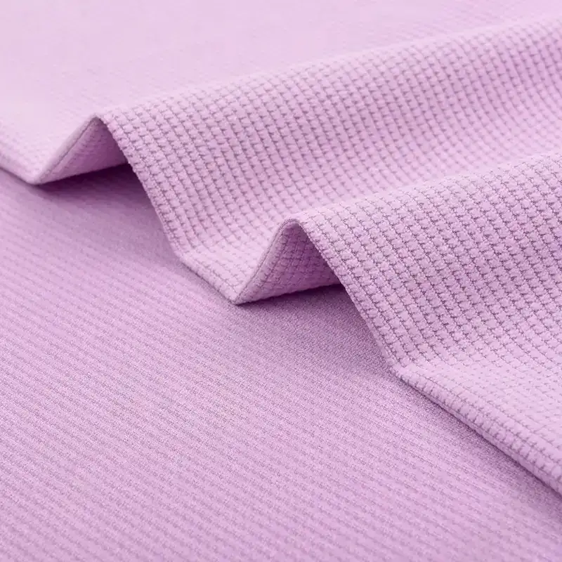 China Fabric for Pants,Skirt,Padded Jacket,Uniform,Knitted Jacket ,Round Neck Pullover ,Knitted Trousers  knitted Corduroy Knit Fabric Polyester Purple color buy from China wholesaler bulk order at wholesale price free worldwide shipping Alibaba