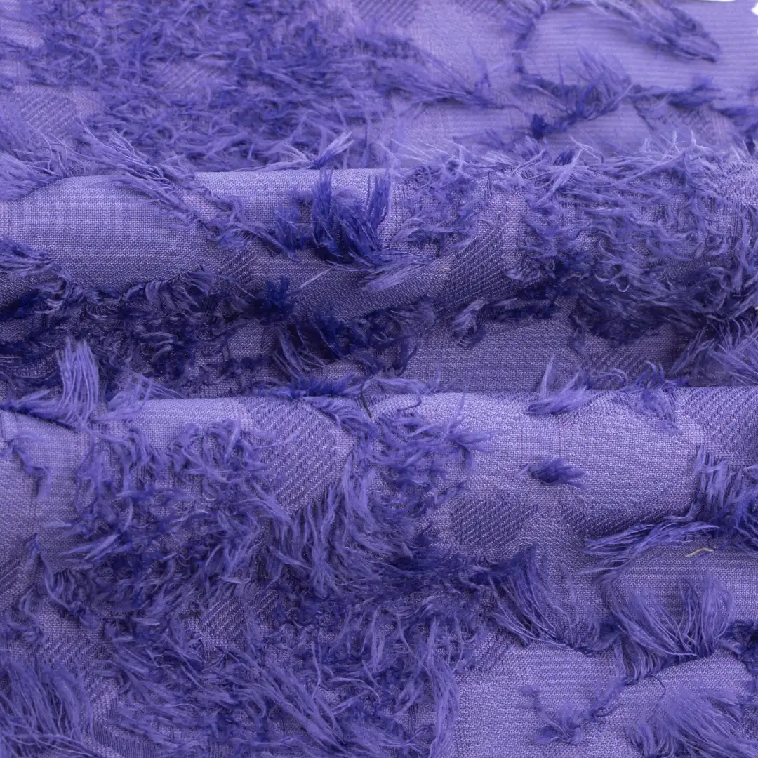 China Fabric for Skirt Polyester Cut Flower Fabric Synthetic Woven Fabric Polyester PURPLE color buy from China wholesaler bulk order at wholesale price free worldwide shipping Alibaba