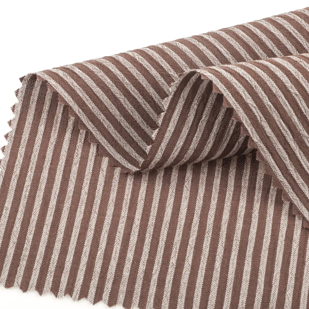 China Fabric for Shirt,Blouse,Crop Top Crepe Woven Blended Fabric Rayon Viscose Polyester stripe color buy from China wholesaler bulk order at wholesale price free worldwide shipping Alibaba