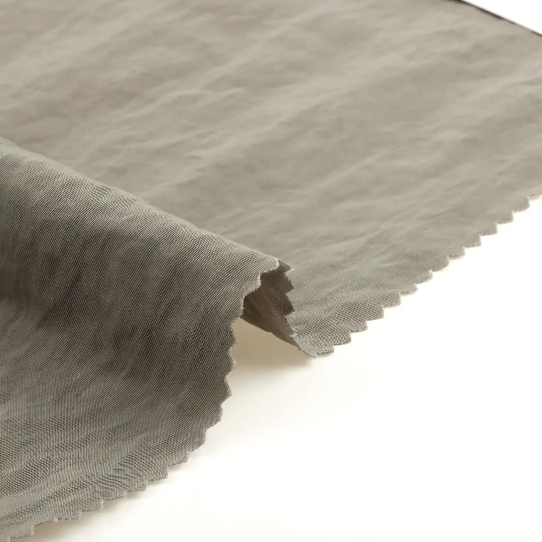China Fabric for Jackets,Trench Coat Nylon Crepe Synthetic Woven Fabric Nylon GREY color buy from China wholesaler bulk order at wholesale price free worldwide shipping Alibaba