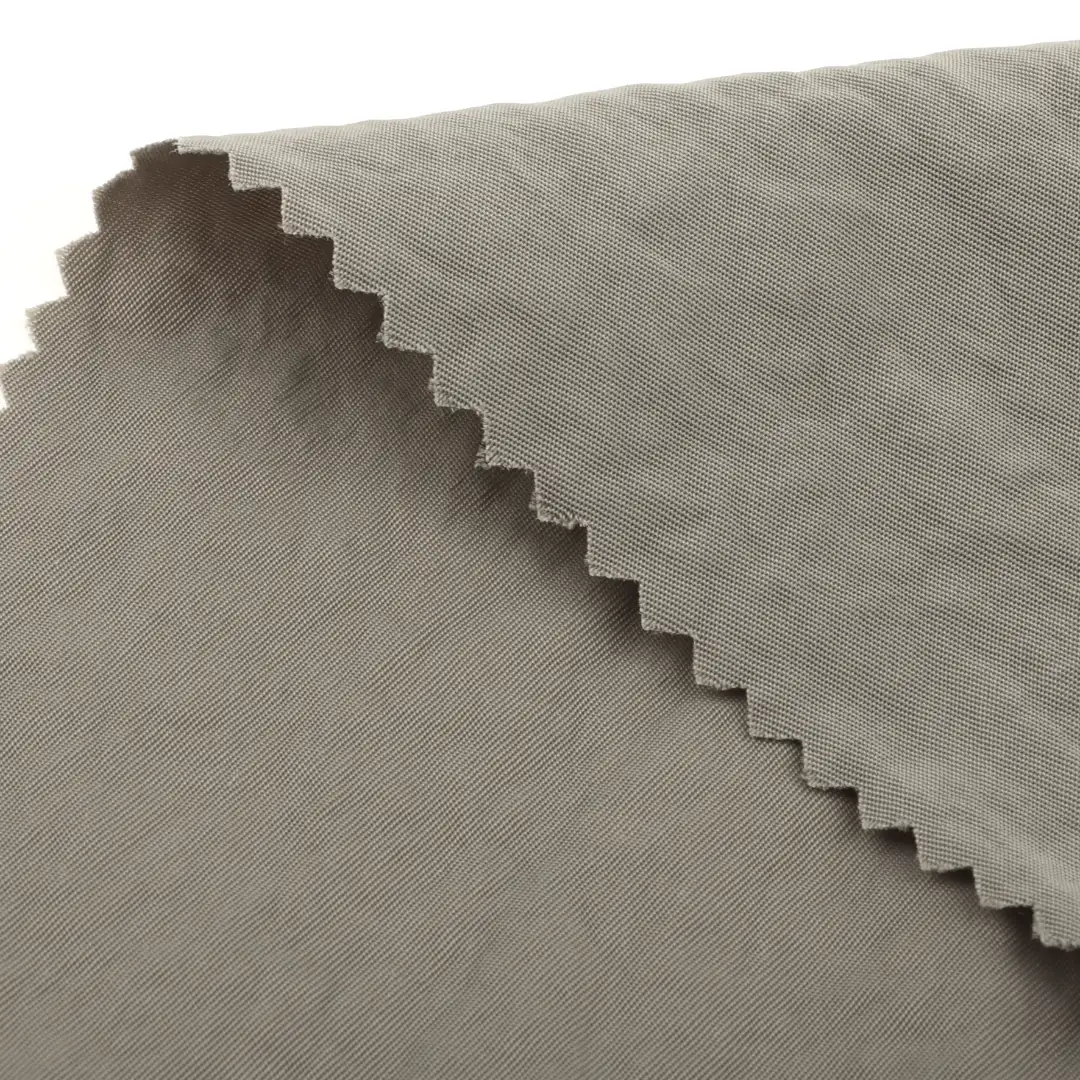 China Fabric for Jackets,Trench Coat Nylon Crepe Synthetic Woven Fabric Nylon GREY color buy from China wholesaler bulk order at wholesale price free worldwide shipping Alibaba