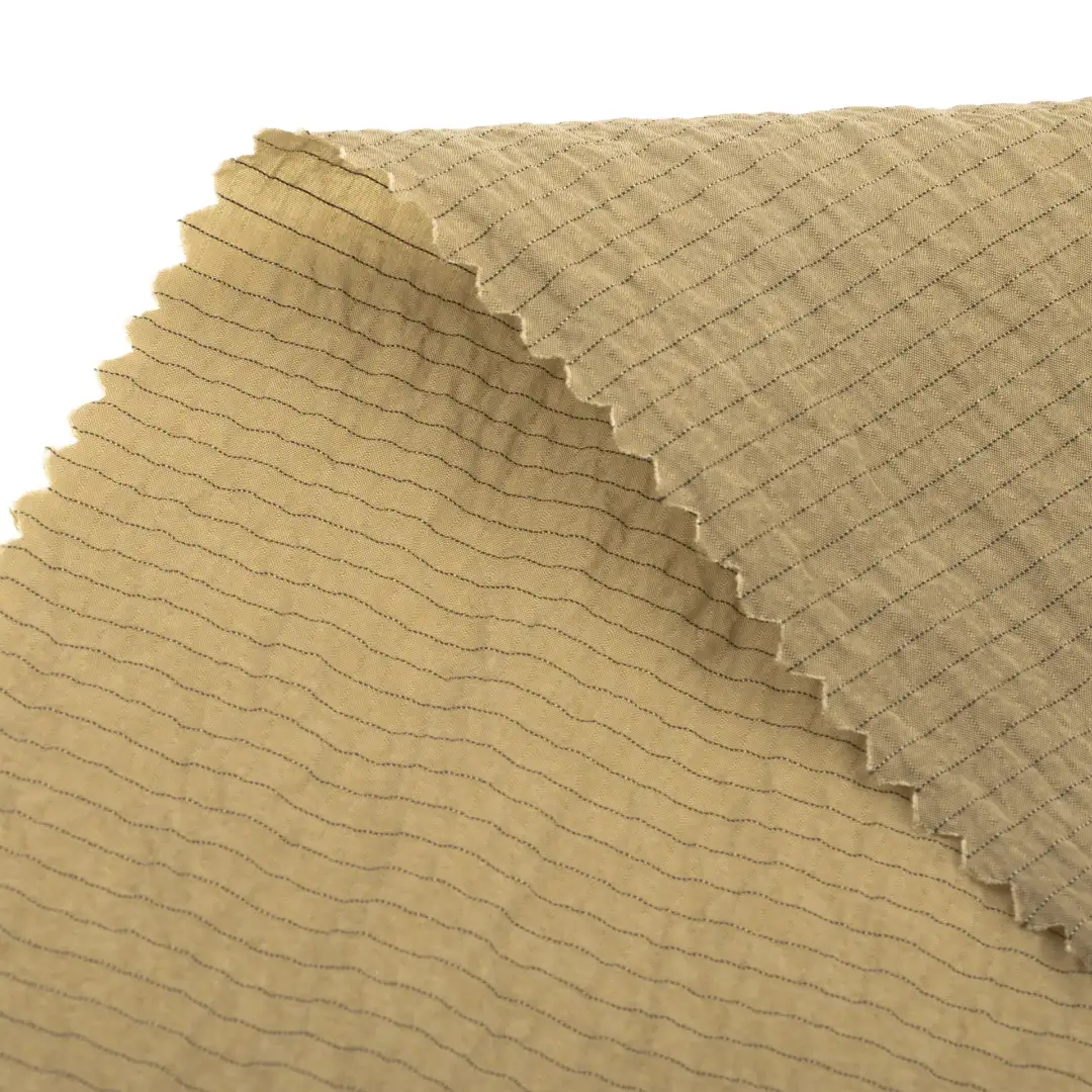 China Fabric for Crop Top,Bubble-Sleeve Crop Top Nylon Crepe Synthetic Woven Fabric Nylon brown color buy from China wholesaler bulk order at wholesale price free worldwide shipping Alibaba