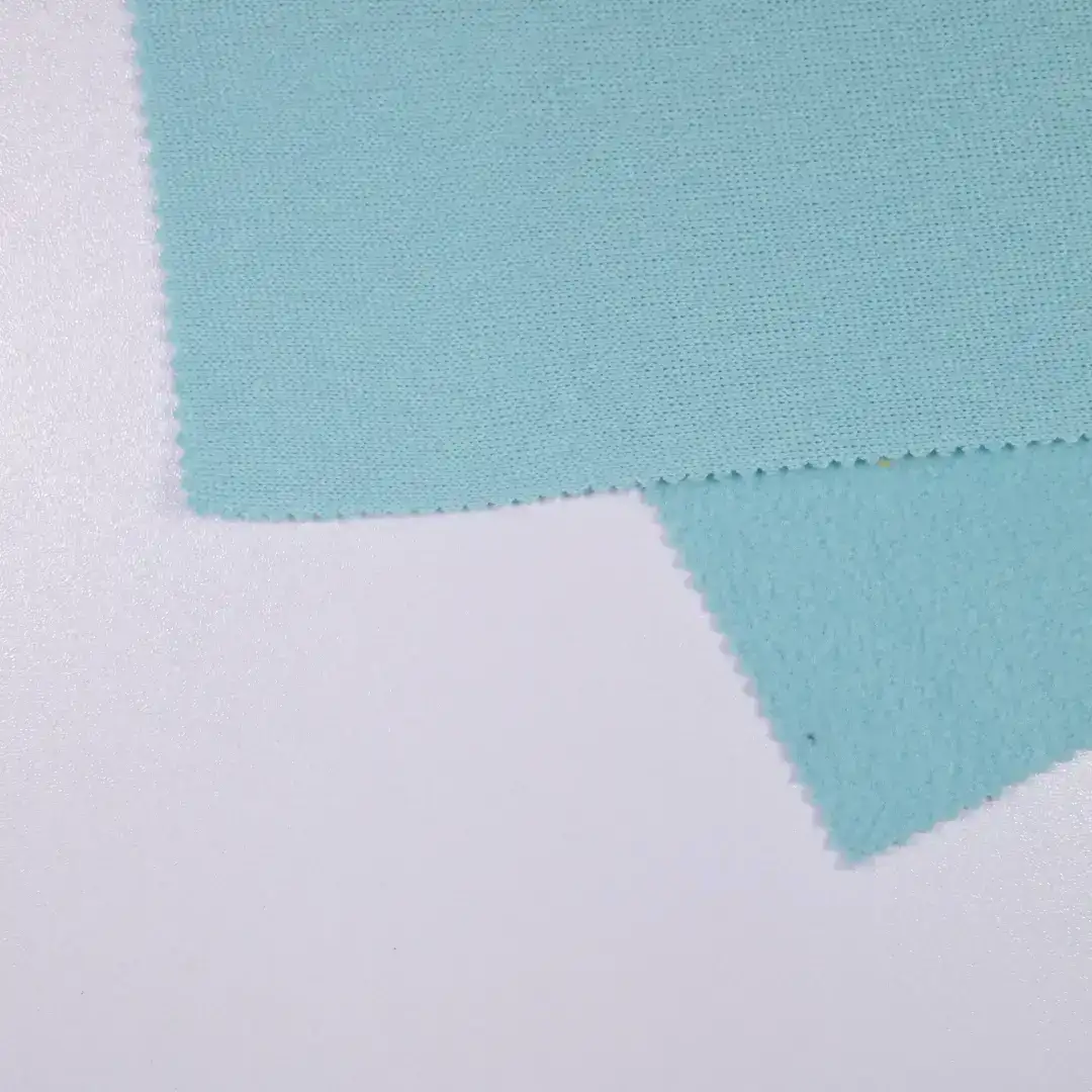 China Fabric for Open Cardigan (Sweater),U-Neck Cardigan (Sweater),Long Sleeve Base Layer Top Polar Fleece Knit Fabric Polyester blue color buy from China wholesaler bulk order at wholesale price free worldwide shipping Alibaba