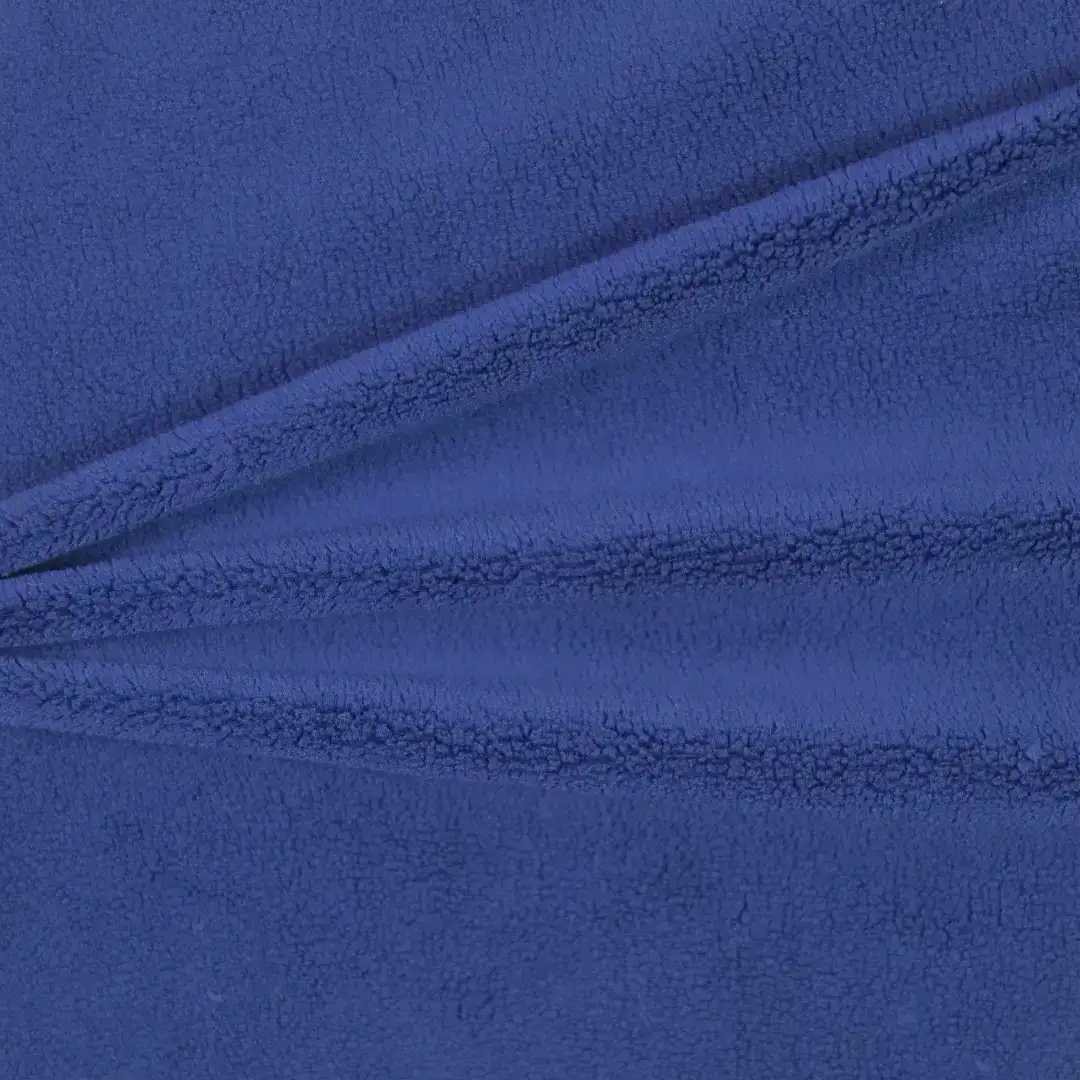 China Fabric for Trench Coat,Open Waistcoat,Open-Front Coat Polar Fleece Knit Fabric Polyester blue color buy from China wholesaler bulk order at wholesale price free worldwide shipping Alibaba