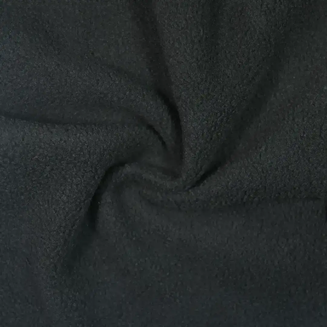 China Fabric for Jackets,Hoodie,Trench Coat,Hoodie  (Sweater) Polar Fleece Knit Fabric Polyester black color buy from China wholesaler bulk order at wholesale price free worldwide shipping Alibaba