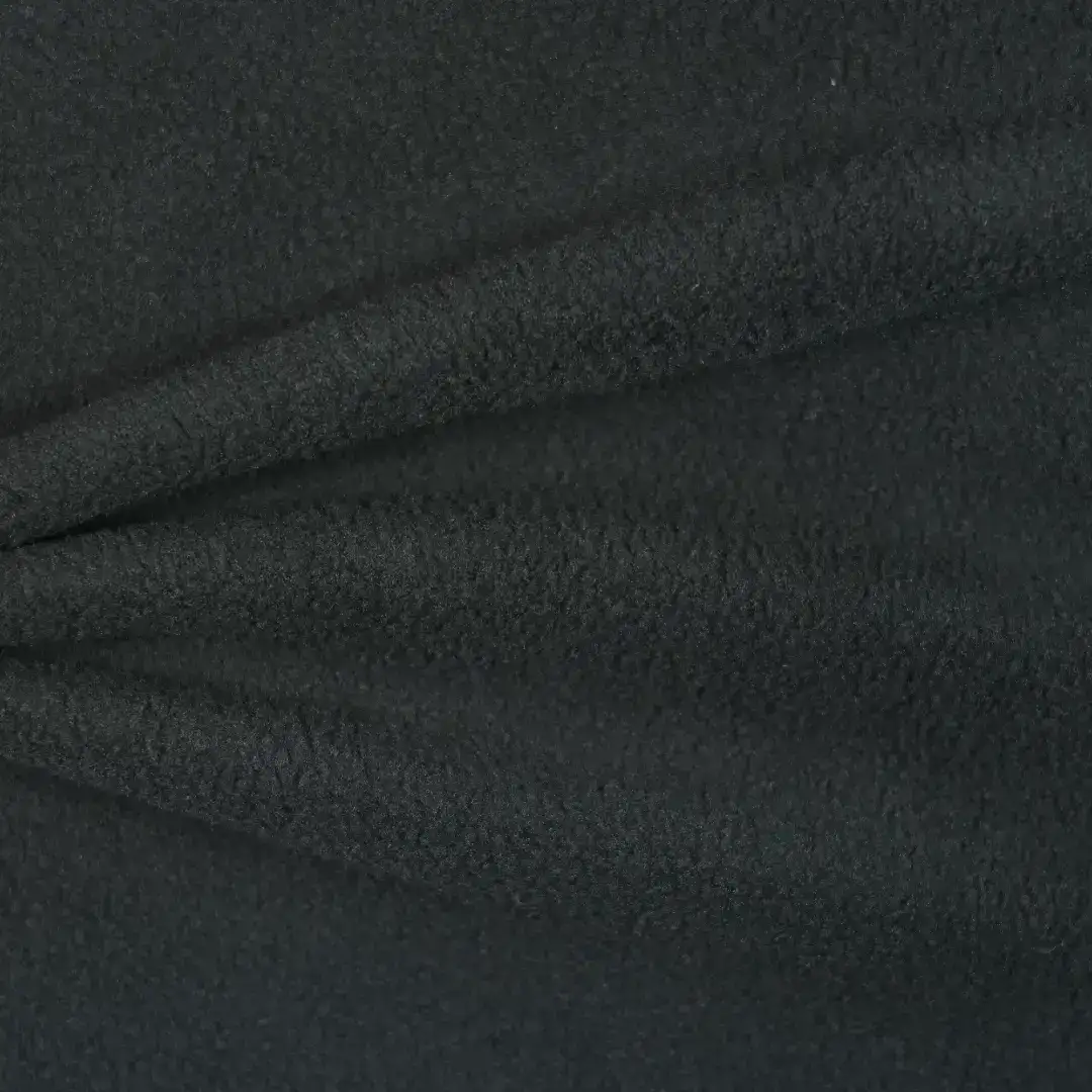China Fabric for Jackets,Hoodie,Trench Coat,Hoodie  (Sweater) Polar Fleece Knit Fabric Polyester black color buy from China wholesaler bulk order at wholesale price free worldwide shipping Alibaba
