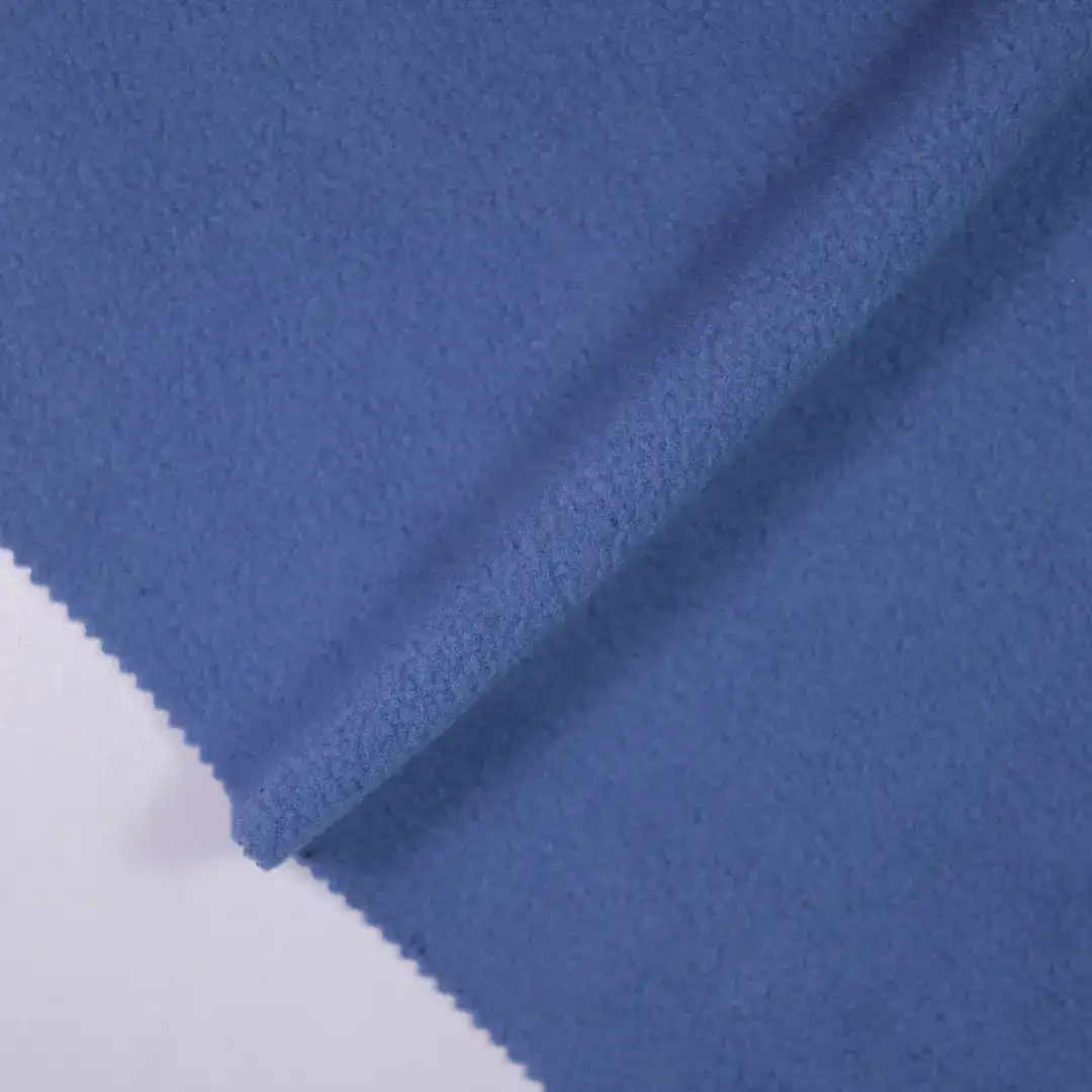 China Fabric for Jackets,Hoodie,Trench Coat,Hoodie  (Sweater) Polar Fleece Knit Fabric Polyester blue color buy from China wholesaler bulk order at wholesale price free worldwide shipping Alibaba