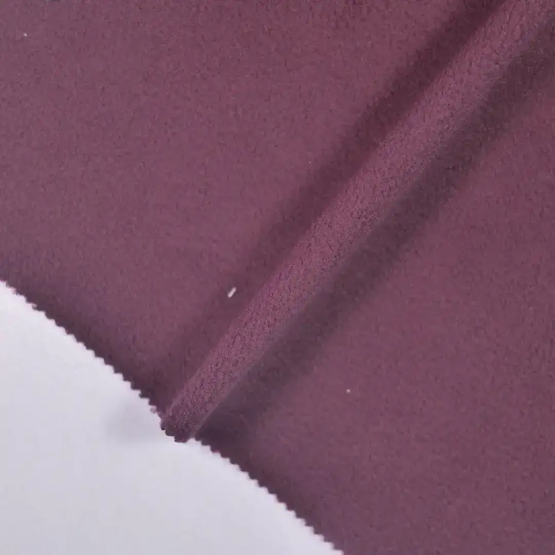 China Fabric for Interlining Polar Fleece Knit Fabric Polyester burgundy color buy from China wholesaler bulk order at wholesale price free worldwide shipping Alibaba