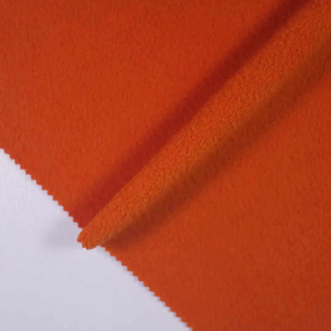 China Fabric for Jackets,Hoodie,Trench Coat,Hoodie  (Sweater) Polar Fleece Knit Fabric Polyester orange color buy from China wholesaler bulk order at wholesale price free worldwide shipping Alibaba
