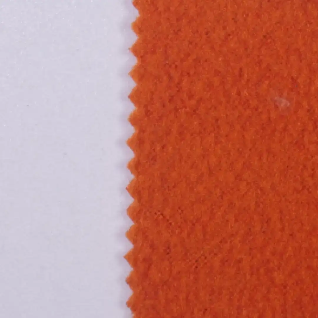 China Fabric for Jackets,Hoodie,Trench Coat,Hoodie  (Sweater) Polar Fleece Knit Fabric Polyester orange color buy from China wholesaler bulk order at wholesale price free worldwide shipping Alibaba