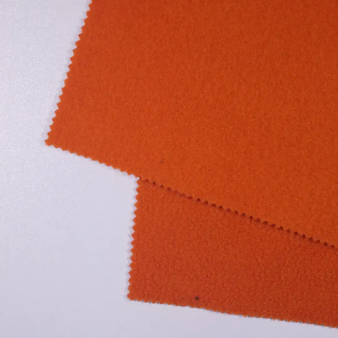 China Fabric for Jackets,Hoodie,Trench Coat,Hoodie  (Sweater) Polar Fleece Knit Fabric Polyester orange color buy from China wholesaler bulk order at wholesale price free worldwide shipping Alibaba