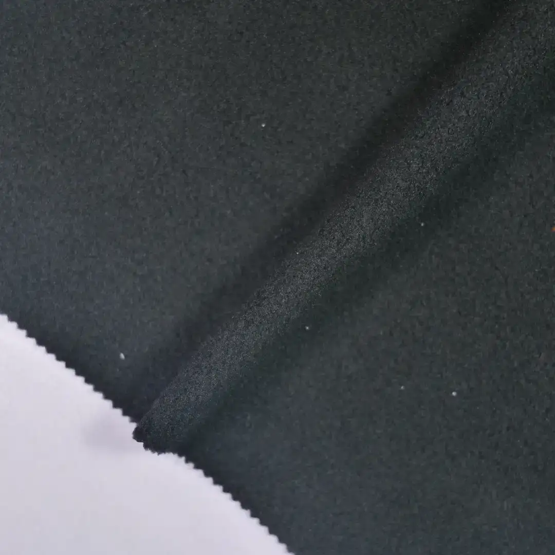 China Fabric for Jackets,Hoodie,Trench Coat,Hoodie  (Sweater) Polar Fleece Knit Fabric Polyester black color buy from China wholesaler bulk order at wholesale price free worldwide shipping Alibaba