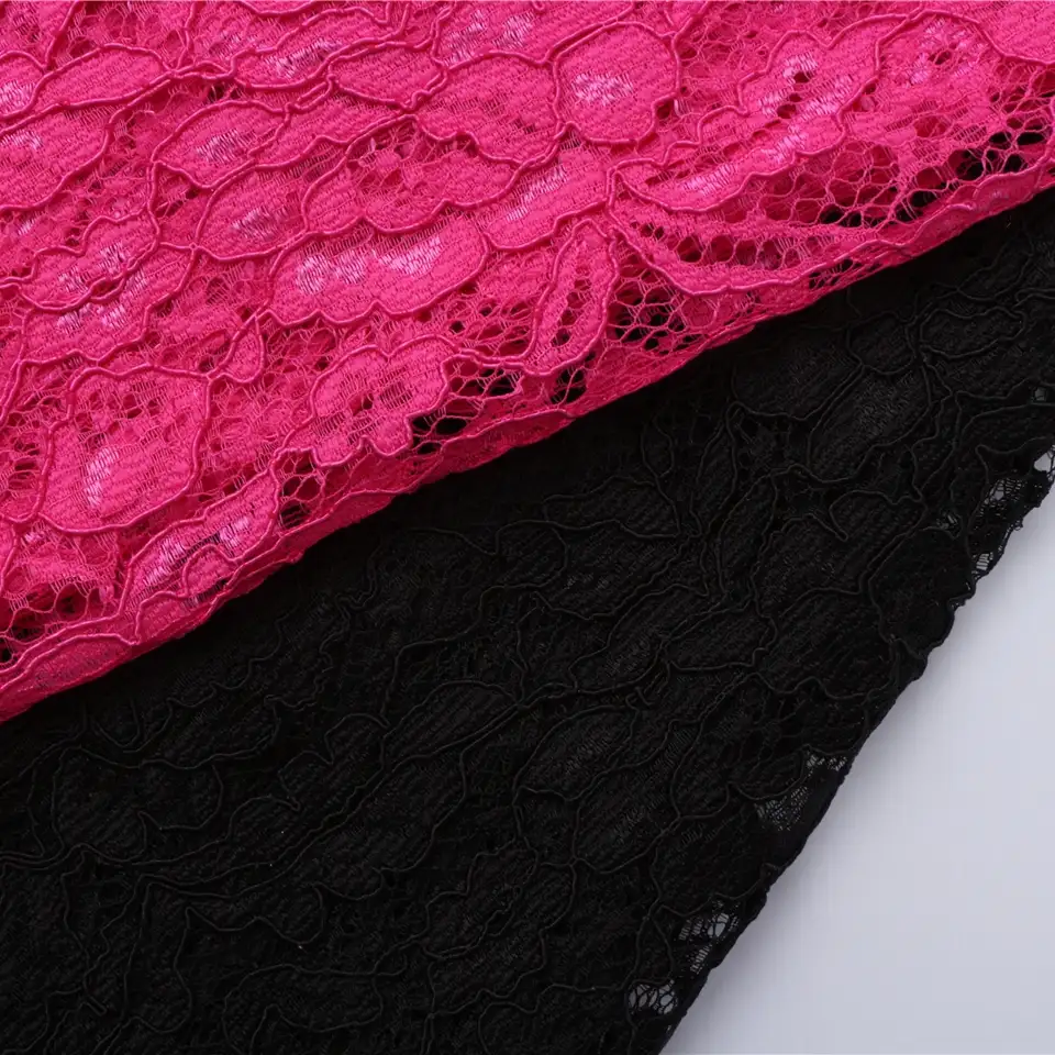 China Fabric for Shirt,Blouse,Skirt  Lace Knit Fabric Nylon Rayon red color buy from China wholesaler bulk order at wholesale price free worldwide shipping Alibaba