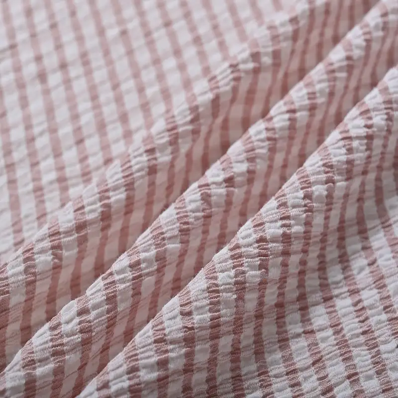 China Fabric for Shirt,T-shirt ,Skirt  Lace Knit Fabric Polyester Cotton pink color buy from China wholesaler bulk order at wholesale price free worldwide shipping Alibaba