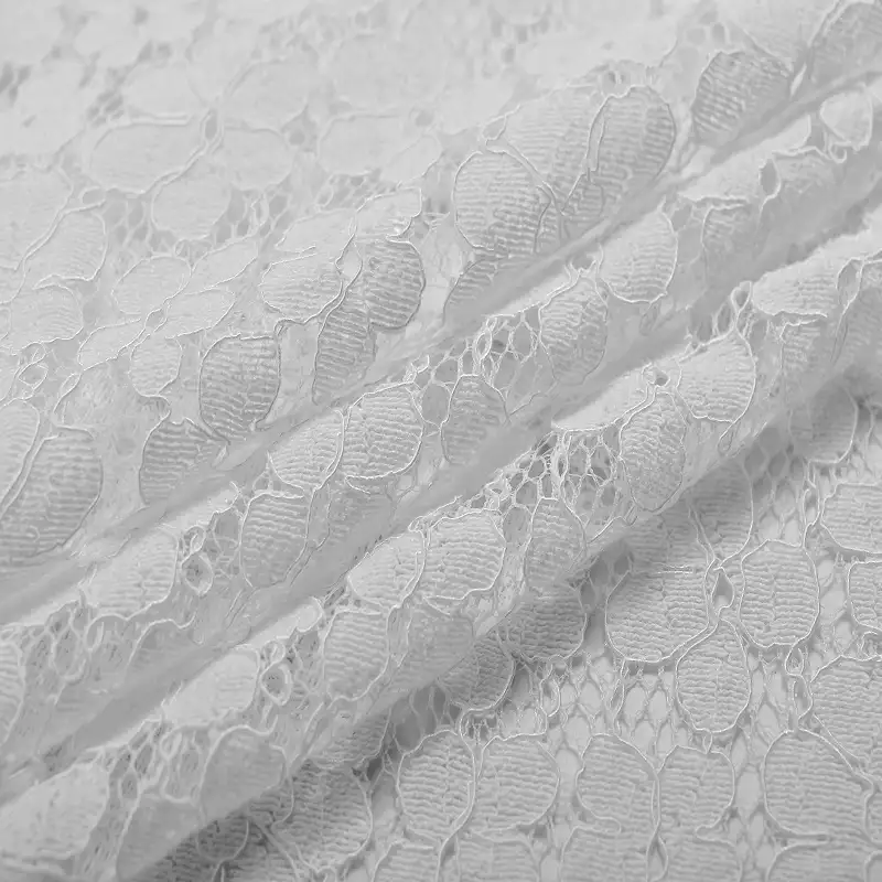 China Fabric for Shirt,Blouse,Skirt,Skirt  Lace Knit Fabric Cotton Nylon Rayon white color buy from China wholesaler bulk order at wholesale price free worldwide shipping Alibaba