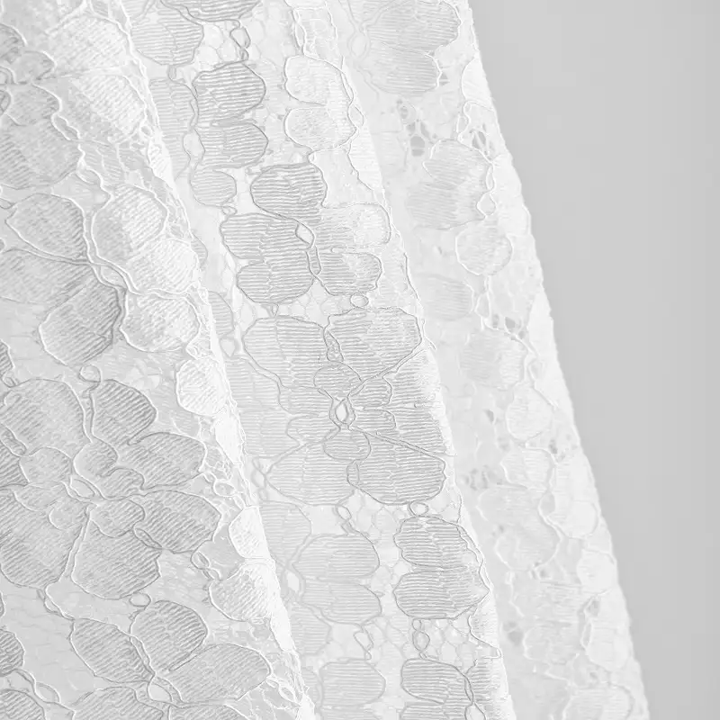 China Fabric for Shirt,Blouse,Skirt,Skirt  Lace Knit Fabric Cotton Nylon Rayon white color buy from China wholesaler bulk order at wholesale price free worldwide shipping Alibaba