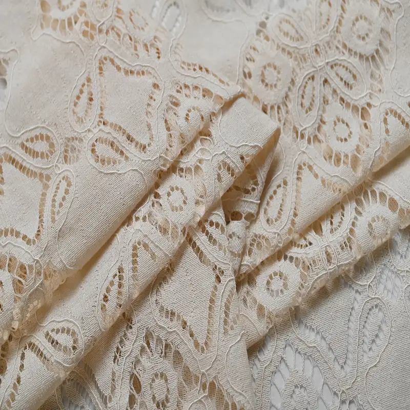 China Fabric for Shirt,Blouse,Skirt,Skirt  Lace Knit Fabric Cotton Nylon Rayon white color buy from China wholesaler bulk order at wholesale price free worldwide shipping Alibaba