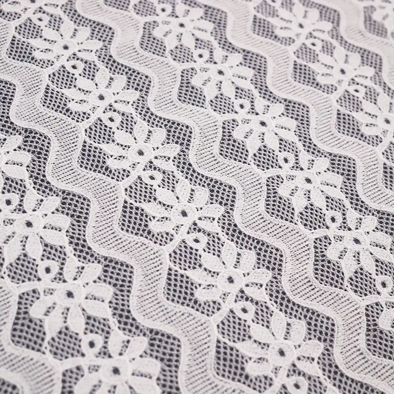 China Fabric for Shirt,Blouse,Skirt,Skirt  Lace Knit Fabric Nylon Spandex white color buy from China wholesaler bulk order at wholesale price free worldwide shipping Alibaba