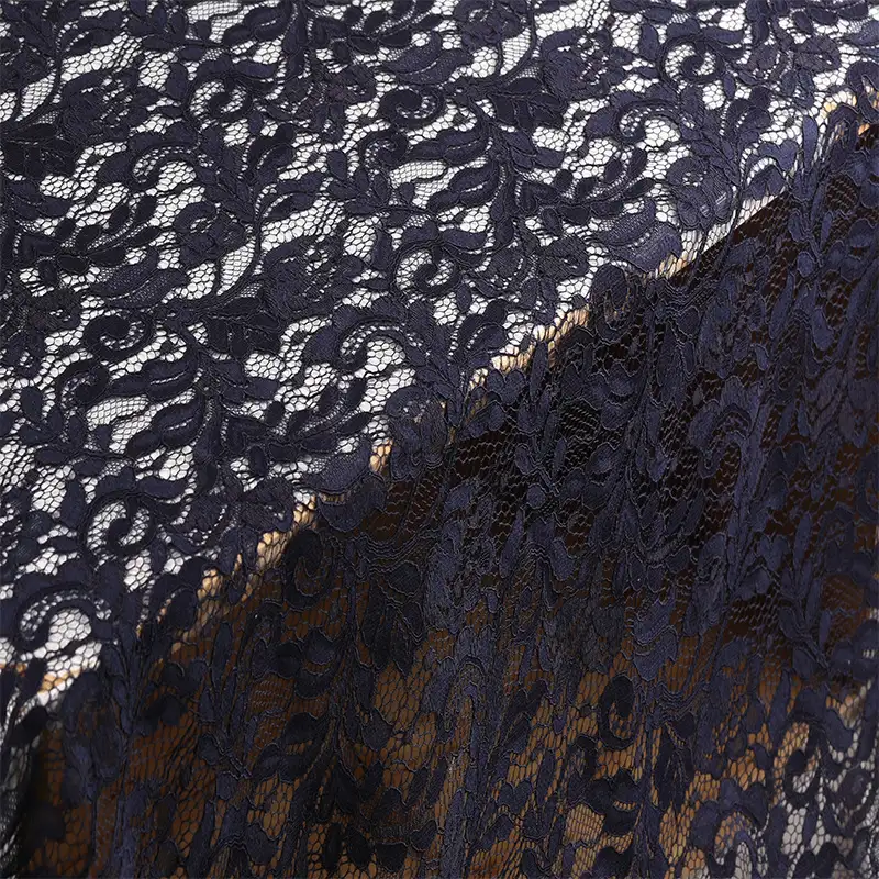 China Fabric for Shirt,Blouse,Skirt  Lace Knit Fabric Cotton Nylon Rayon black color buy from China wholesaler bulk order at wholesale price free worldwide shipping Alibaba