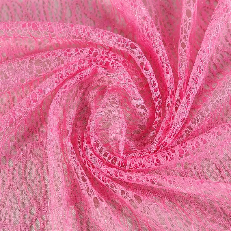 China Fabric for Shirt,T-Shirt,Blouse,Skirt,Skirt  Lace Knit Fabric Cotton Lurex pink color buy from China wholesaler bulk order at wholesale price free worldwide shipping Alibaba