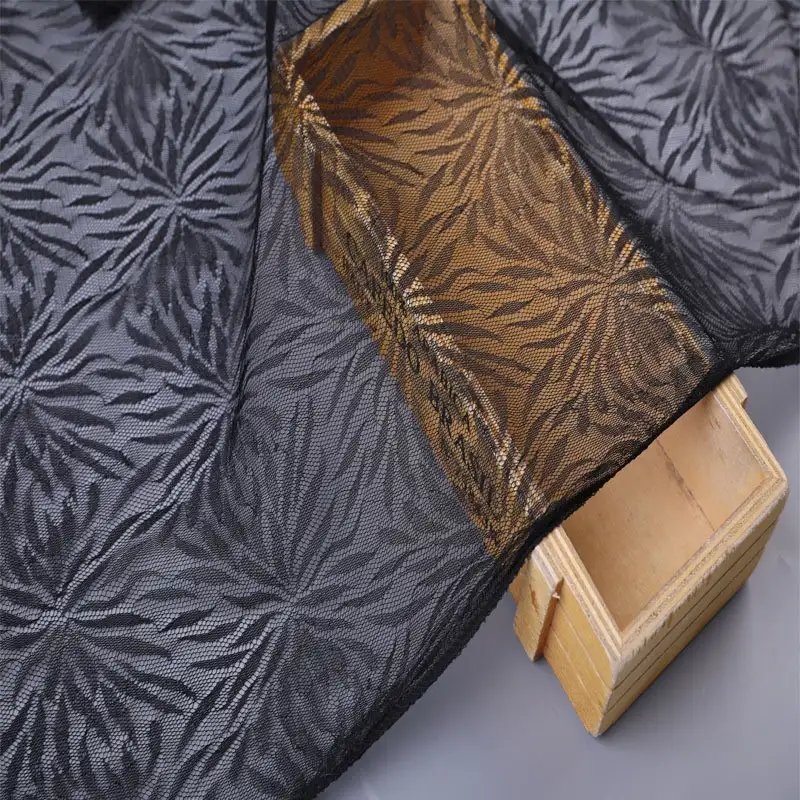 China Fabric for Shirt,T-Shirt,Blouse,Skirt  Lace Knit Fabric Nylon black color buy from China wholesaler bulk order at wholesale price free worldwide shipping Alibaba