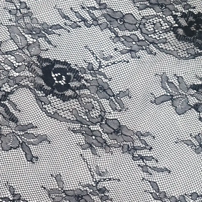 China Fabric for Blouse,Skirt,Skirt  Lace Knit Fabric Nylon black color buy from China wholesaler bulk order at wholesale price free worldwide shipping Alibaba