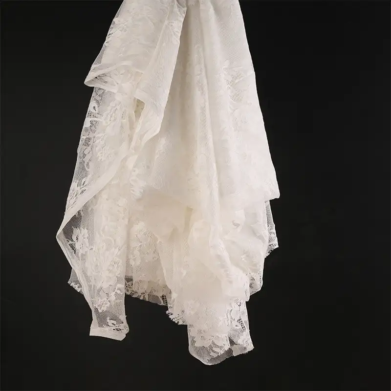 China Fabric for Shirt,Polo Shirt,Blouse,Shirt Long Sleeve Zipper ,Polo T-shirt ,Skirt  Lace Knit Fabric Nylon white color buy from China wholesaler bulk order at wholesale price free worldwide shipping Alibaba