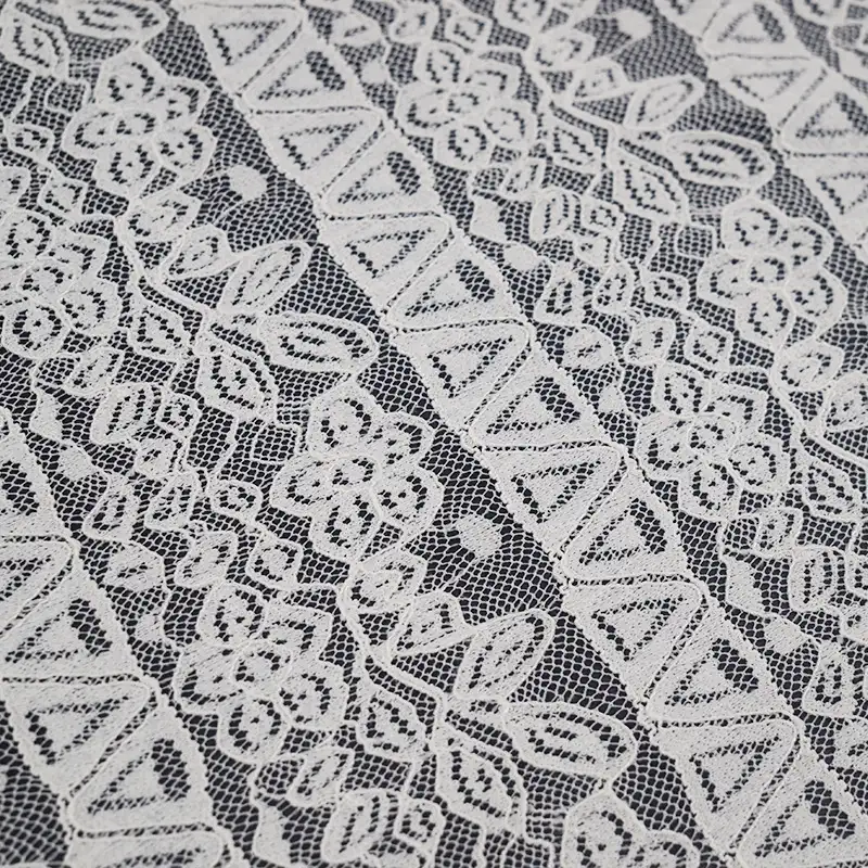 China Fabric for Blouse,Skirt,Shirt Long Sleeve Zipper ,Dresses (Cardigan Open)  Lace Knit Fabric Nylon Spandex white color buy from China wholesaler bulk order at wholesale price free worldwide shipping Alibaba