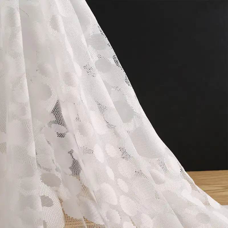 China Fabric for Blouse,Shirt Long Sleeve Button ,Dresses (Cardigan Open) ,Skirt  Lace Knit Fabric Nylon white color buy from China wholesaler bulk order at wholesale price free worldwide shipping Alibaba