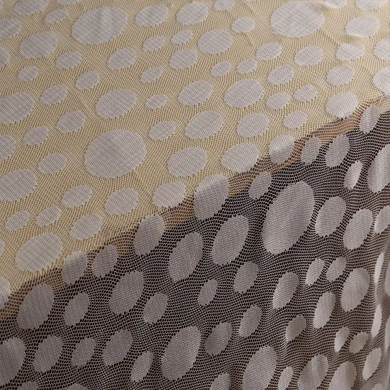 China Fabric for Blouse,Shirt Long Sleeve Button ,Dresses (Cardigan Open) ,Skirt  Lace Knit Fabric Nylon white color buy from China wholesaler bulk order at wholesale price free worldwide shipping Alibaba