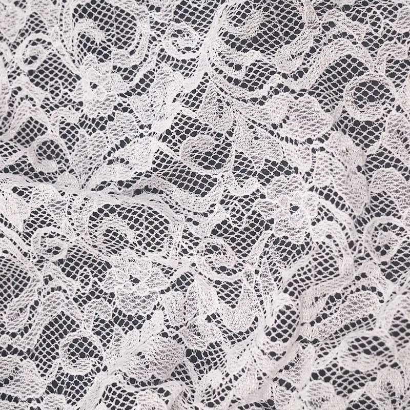 China Fabric for Blouse,Skirt,Shirt Long Sleeve Button ,Skirt  Lace Knit Fabric Nylon Spandex white color buy from China wholesaler bulk order at wholesale price free worldwide shipping Alibaba